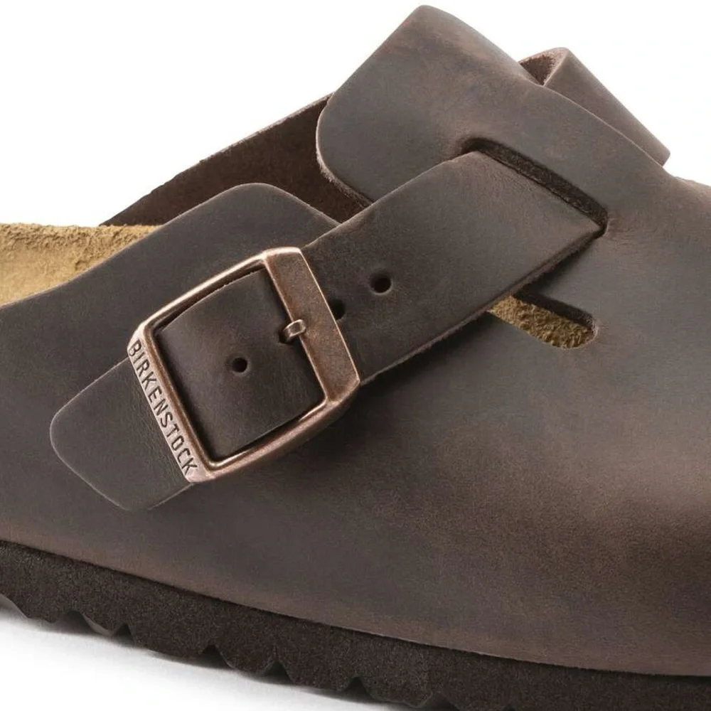 Birkenstock Dark Brown Boston Oiled Leather Clogs - size 38 - Picture 12 of 15